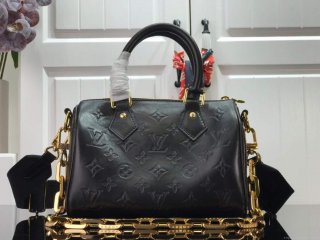 LV M58631 Louis Vuitton Speedy Bandouliere 22 Bag Black