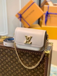 LV M58554 Louis Vuitton Lockme Tender Bag M58557 M58555 Greige