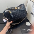 Chanel A93824 Large Hobo Bag Smooth Calfskin Black