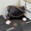 Chanel A93824 Large Hobo Bag Alligator Leather Black