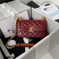 Chanel AS2714 Chanel Crossbody Bag Calfskin Red