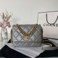 Chanel AS2734 Mini Flap Bag Lambskin Gold gray