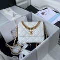 Chanel AS2734 Mini Flap Bag Lambskin Gold White