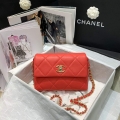 Chanel AS2299 Flap Bag Shoulder Orange Red