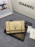 Chanel A80982 Lambskin Wallet On Chain With Gold Yellow