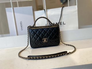 Chanel AS0970 Flap Bag Lambskin Leather 23cm Black