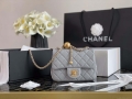 Chanel As1786 Flap Bag NA106 Shoulder Handbag B02916 Lambskin Gray