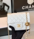 Chanel As1786 Flap Bag NA106 Shoulder Handbag B02916 Lambskin White