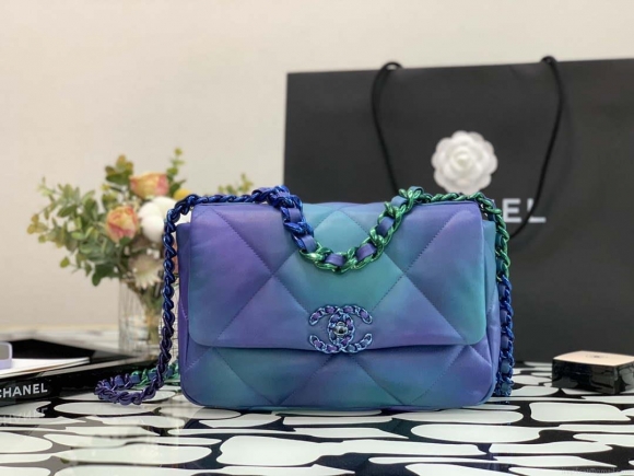 Chanel AS1160 Chanel 19 Flap B02511 N6512 Lambskin Bag Blue