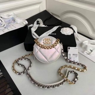 Chanel AP0945 chanel 19 clutch with chain Lambskin Beige