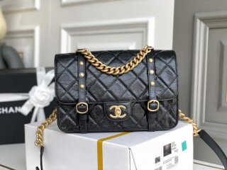 Chanel AS2696 Flap Bag Calfskin Black