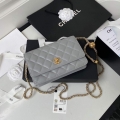 Chanel Wallet on Chain Lambskin AP1450 Grey