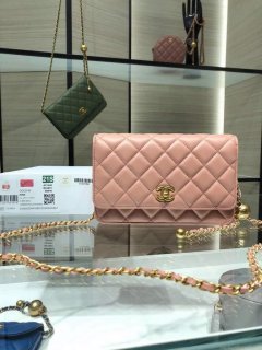 Chanel Wallet on Chain Lambskin AP1450 Pink