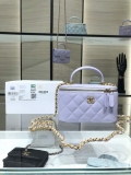 Chanel AP2199 Vanity With Chain Lambskin Gold Tone Light Purple