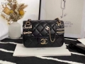 Chanel AS2979 Small Flap Bag Lambskin Glass Pearls Black