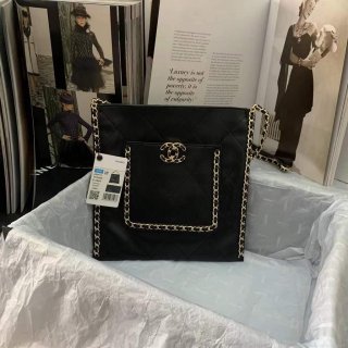 Chanel AS2973 Shopping Bag Calfskin Black