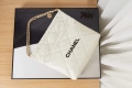 Chanel Shopping Bag Tote AS3261 White with black