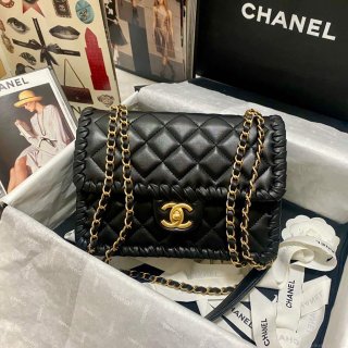 Chanel AS2496 Flap Bag Shoulder Bag Black