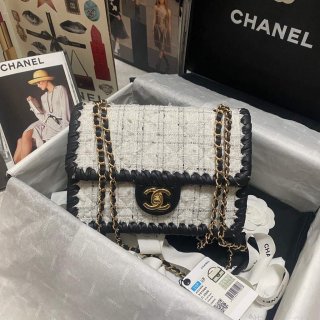 Chanel AS2496 Flap Bag Shoulder Bag Canvas White