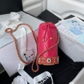 Chanel Bucket With Chain bag AS2257 Red