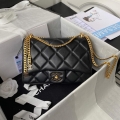 Chanel Flap Bag Lampskin Diamond AS1793 Black