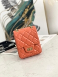 Chanel Flap Phone Shoulder bag Lampskin Red AS1326 Orange