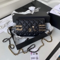 Chanel AP2508 Wallet On Chain Lambskin Shoulder Bag Black