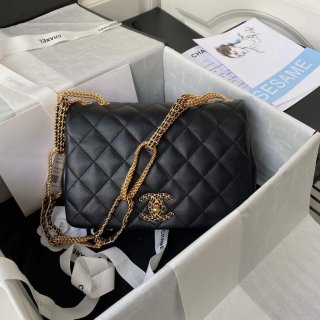 Chanel AS2976 Flap Bag Lambskin Black