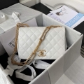 Chanel AS2976 Flap Bag Lambskin White