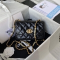 Chanel AS3000 Mini Flap Bag Calfskin Black