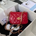 Chanel AS3000 Mini Flap Bag Calfskin Red