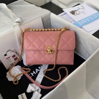 Chanel AS3011 Small Flap Bag Lambskin Pink