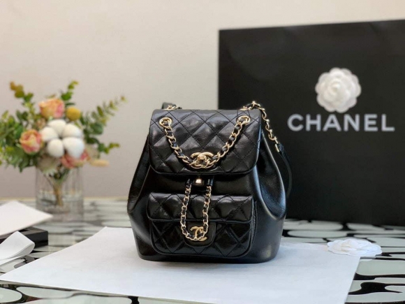 Chanel A99121 Backpack A3002 Calfskin Black