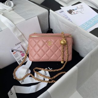 Chanel AP2303 Clutch With Chain in Lambskin Baby Pink