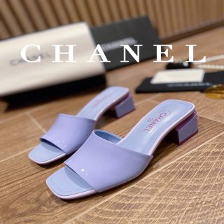 Chanel Women’s Sandals Chanel Slippers Lambskin Heel 45mm C90176