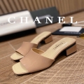 Chanel Women’s Sandals Chanel Slippers Lambskin Heel 45mm C90178