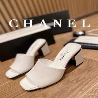 Chanel Women’s Sandals Chanel Slippers Lambskin Heel 85mm C90171