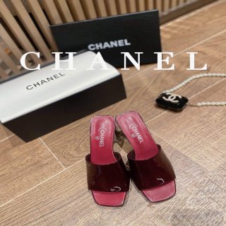 Chanel Women’s Sandals Chanel Slippers Lambskin Heel 85mm C90172