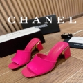 Chanel Women’s Sandals Chanel Slippers Lambskin Heel 85mm C90174