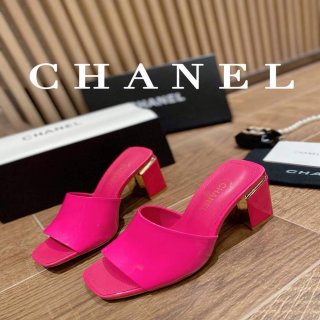 Chanel Women’s Sandals Chanel Slippers Lambskin Heel 85mm C90174