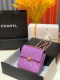 Chanel AS3108 Chanel flap bag Calfskin Purple