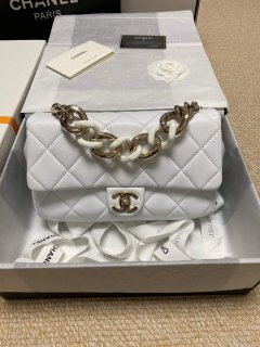 Chanel AS1353 Chanel flap bag Lambskin White