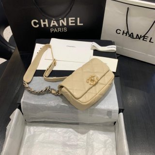 Chanel AS1163 Chanel Flap bag Lambskin Yellow