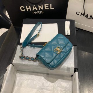 Chanel AS1163 Chanel Flap bag Lambskin Lake Blue