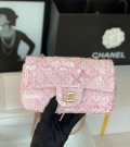 Chanel 1116 Chanel Flap bag Woolen A69900 Pink