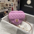 Chanel AS2928 Flap Large Heart Bag Lambskin AS3191 Purple