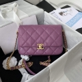 Chanel AS3108 Chanel Flap bag Grained Calfskin Purple