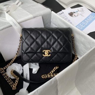 Chanel AS3108 Chanel Flap bag Grained Calfskin Black