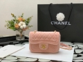 Chanel AS1115 Flap Bag Classic Velvet Light Pink