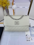 Chanel AS8095 Chanel Flap bag Calfskin White